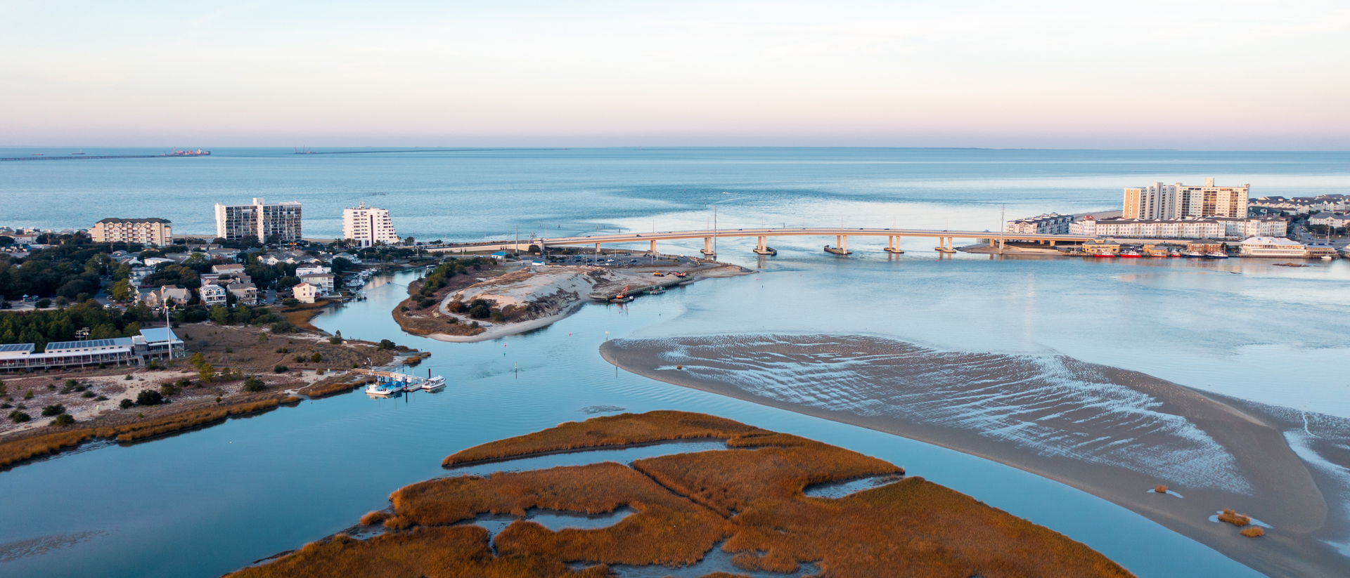Sandbridge Beach aerial view